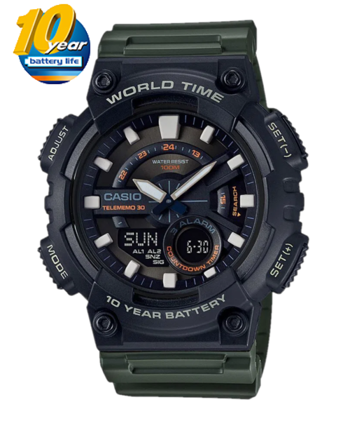 Casio Analog-Digital Men's Watch AEQ-110W-3A