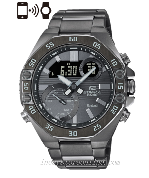 Casio Edifice Men's Watch ECB-10DC-1B Stainless Steel Band Mineral Glass Mobile link Bluetooth