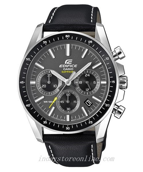 Casio Edifice Men's Watch EFB-570L-1A Black Color Genuine Leather Band