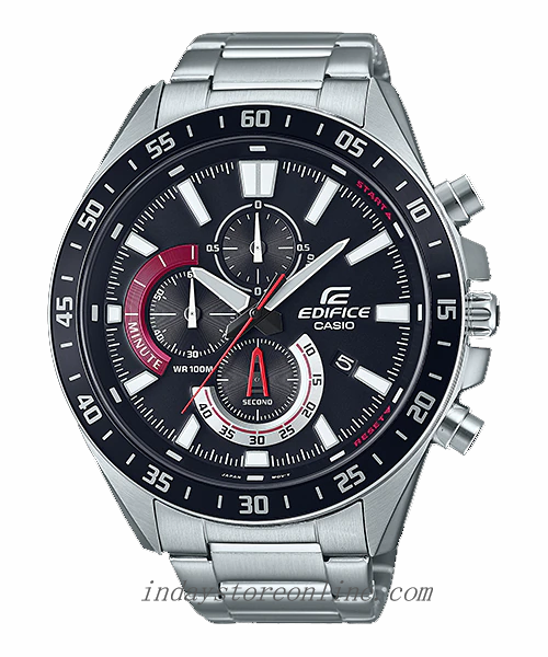 Casio Edifice Men's Watch EFV-620D-1A4 Chronograph Stainless Steel Band Mineral Glass